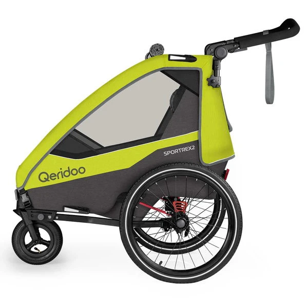 Qeridoo Sportrex 2 Fahrradanhänger Lime Green 2023 Limitiertes Design 5 Qeridoo Sportrex 2 Fahrradanhänger Lime Green 2023 Limitiertes Design – Bild 3