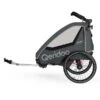 Qeridoo Qupa2 Grey Fahrradanhänger 360-Grad-Buggyrad Und Deichsel 2023 -Babyartikelgeschäft 003 qupa2 2023 grey trailer