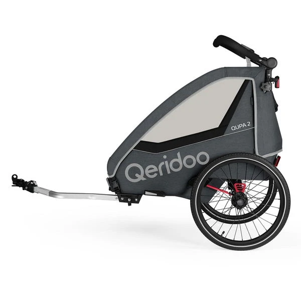 Qeridoo Qupa2 Grey Fahrradanhänger 360-Grad-Buggyrad Und Deichsel 2023 3 Qeridoo Qupa2 Grey Fahrradanhänger 360-Grad-Buggyrad Und Deichsel 2023