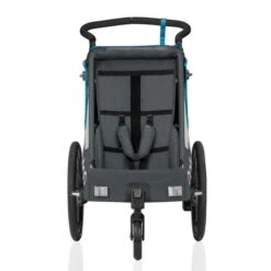 Qeridoo Qupa1 Blue Fahrradanhänger 360-Grad-Buggyrad Und Deichsel 2023 -Babyartikelgeschäft 004 qupa1 2023 blue frontopen