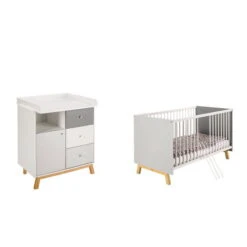 Schardt Vegas Sparset Inkl. Umbauseiten Babybett & Wickelkommode
