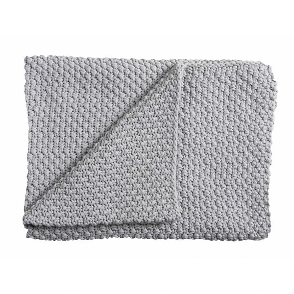 Schardt Strickdecke Hellgrau 75x100 Cm Tagesdecke - 100% Baumwolle 3 Schardt Strickdecke Hellgrau 75x100 Cm Tagesdecke - 100% Baumwolle