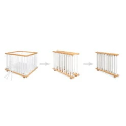 Pinolino Laufgitter Lexus Faltbar Weiß/natur 100x100 Cm, Buche Teilmassiv - Zum Toppreis -Babyartikelgeschäft 162462 01 gr