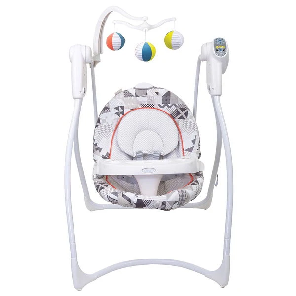 Graco Lovin Hug Schaukel Patchwork Grey 10 Musikvarianten Und 5 Naturgeräusche 4 Graco Lovin Hug Schaukel Patchwork Grey 10 Musikvarianten Und 5 Naturgeräusche – Bild 2