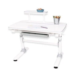 Pinolino Liam Kinderschreibtisch Weiß/grau 1 Schubkasten