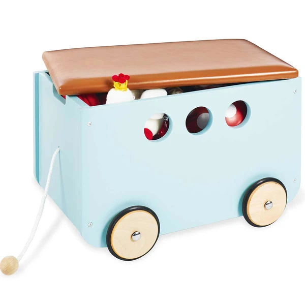 Pinolino Jim Spielzeugkiste Mit Rollen Aus MDF Mint Mit Kunstlederdeckel 3 Pinolino Jim Spielzeugkiste Mit Rollen Aus MDF Mint Mit Kunstlederdeckel