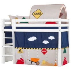Hoppekids Mittelhohes Bett ECO Luxury 90x200 Cm Mit Gerader Leiter & Absturzsicherung -Babyartikelgeschäft 22 26 021 1