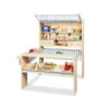 Pinolino Marktstand Lucy - Natur/grau Fichte Massiv/MDF, Mit Stoffdach Und -ablage -Babyartikelgeschäft 221009 gr 1