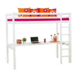 Hoppekids Hochbett ECO Dream 90x200 Cm Mit Gerader Leiter & Tischplatte | Teilbar -Babyartikelgeschäft 25 15 090 1