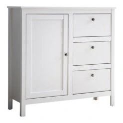 Trendteam Ole Kommode 3 Schubkästen, 1 Tür Weiß