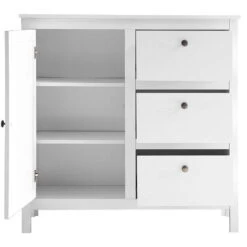 Trendteam Ole Kommode 3 Schubkästen, 1 Tür Weiß -Babyartikelgeschäft 27016