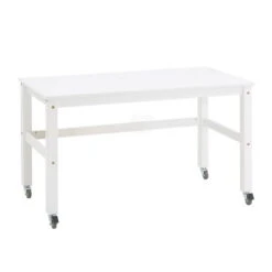 Hoppekids Schreibtisch Jonas - Weiß Auf Rollen, 115 X 62 Cm