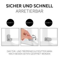 Hauck Clear Step Autoclose Schutzgitter -Babyartikelgeschäft 4007923597439.pt04.clear step autoclose white