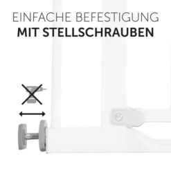 Hauck Clear Step Autoclose Schutzgitter -Babyartikelgeschäft 4007923597439.pt08.clear step autoclose white