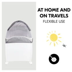 Hauck Travel Bed Canopy Sonnen- & Insektenschutz -Babyartikelgeschäft 4007923599204.pt06.travel bed canopy grey