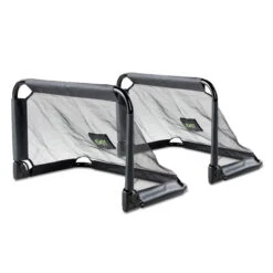 EXIT TOYS EXIT Pico Stählernes Fußballtor 90x60 Cm Schwarz - 2er-Set, Faltbar