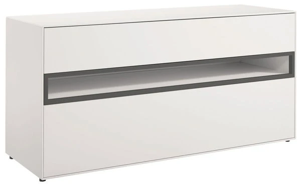 Now! By Hülsta Easy Baukasten 4R Lack-hellgrau 2 Schubladen, 1 Offenes Fach 3 Now! By Hülsta Easy Baukasten 4R Lack-hellgrau 2 Schubladen, 1 Offenes Fach