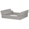 Roba Sandkasten Grau Mit Deckel Aus Wetterfestem Massivholz -Babyartikelgeschäft 456017gasandkasten 01