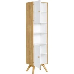 VOX Nature Glasvitrine Eiche / Weiß / Weiß -Babyartikelgeschäft 5010734 2