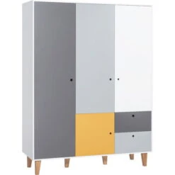 VOX Concept Baby Kleiderschrank 3-türig Saffron White/grey/graphite