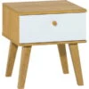 VOX Nature Nachttisch Weiß / Eiche -Babyartikelgeschäft 5020054