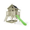 EXIT TOYS EXIT Crooky 550 Holzspielhaus - Graubeige Mit Rutsche, Veranda & Sandkasten -Babyartikelgeschäft 50 46 00