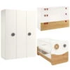 Hülsta Now! Minimo Kinderzimmer 3-türig Schneeweiß/Natureiche Inkl. Wickelaufsatz
