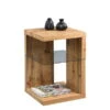 HomeTrends4You Beistelltisch Domingo MDF Dekor Wildeiche Geölt | Sicherheitsglas -Babyartikelgeschäft 517105 2