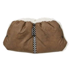 Gesslein Muff-Handwärmer Leder Tabak Für Kinderwagen Universal Einsetzbar