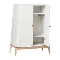 Leander Luna Kinderzimmer Sparset Weiß/eiche Babybett Und Kleiderschrank Konfigurierbar -Babyartikelgeschäft 720210 03 leander luna wardrobe small white oak 7 1