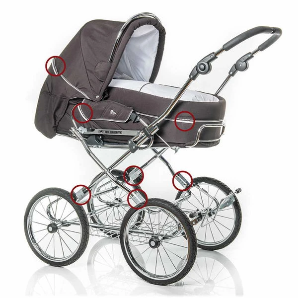 HESBA Concepto Kinderwagen Außen 286 Innen 200 Räder Schwarz 30 Cm 9 HESBA Concepto Kinderwagen Außen 286 Innen 200 Räder Schwarz 30 Cm – Bild 7