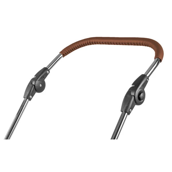 HESBA Condor Coupe Kinderwagen Außen 596 Innen 134 Schwenkbare Vorderrädern Schwarz, Ledergriff Hellbraun 7 HESBA Condor Coupe Kinderwagen Außen 596 Innen 134 Schwenkbare Vorderrädern Schwarz, Ledergriff Hellbraun – Bild 5