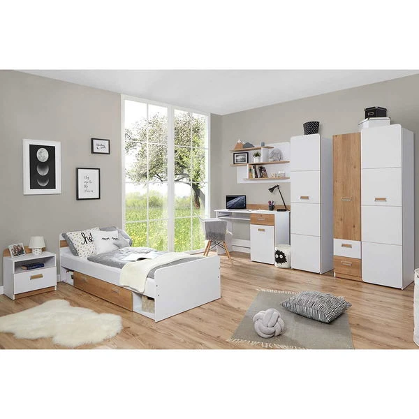 Ticaa Lori Kinderzimmer 6-teilig Weiß Komplettzimmer 3 Ticaa Lori Kinderzimmer 6-teilig Weiß Komplettzimmer