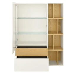 Now! Vision By Hülsta Kombination 7 140x105x42 Lack-weiß/Natureiche/Lack-Hochglanz-weiß -Babyartikelgeschäft 980006 huelsta now vision 151250f4 1