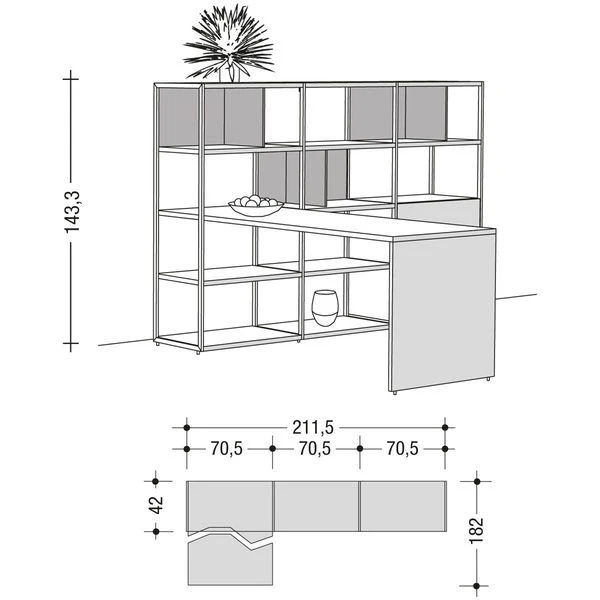 Now! Vision By Hülsta Kombination 13 143,3x211,5x182 Cm - Lack-weiß/Natureiche 4 Now! Vision By Hülsta Kombination 13 143,3x211,5x182 Cm - Lack-weiß/Natureiche – Bild 2