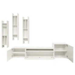 Now! By Hülsta Easy Wohnwand Lack-reinweiß 199x333x45 6-teilig -Babyartikelgeschäft 980033 huelsta now easy 160283f3 gr 1