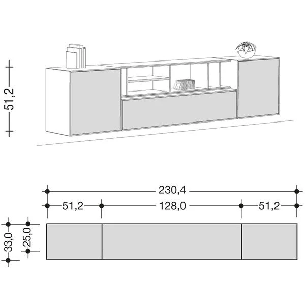 Now! By Hülsta Easy Wohnwand Natureiche 72x230x33 4-teilig 4 Now! By Hülsta Easy Wohnwand Natureiche 72x230x33 4-teilig – Bild 2