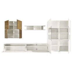 Now! By Hülsta Easy Wohnwand Natureiche 181x384x45 Mit Media-Lowboard - 9-teilig -Babyartikelgeschäft 991153 huelsta now easy 160268f4 gr 3