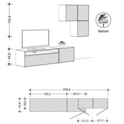 Now! By Hülsta Easy Wohnwand Natureiche 179x268x44 5-teilig Mit Media-Lowboard 8 Now! By Hülsta Easy Wohnwand Natureiche 179x268x44 5-teilig Mit Media-Lowboard -Babyartikelgeschäft 991163 991164 991165 strichzeichnung 3