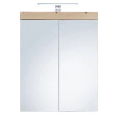 Trendteam Amanda Spiegelschrank 60x77x17 Cm Asteiche / Asteiche | Inkl. Beleuchtung