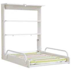 Roba Wandwickelregal Weiß Dschungelbaby Inkl. Wickelauflage, Klappbar Und Platzsparend