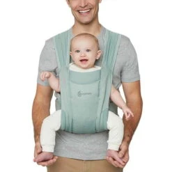 Ergobaby Embrace Soft Air Mesh Sage Babytrage Für Neugeborene -Babyartikelgeschäft baby carrier embrace soft air mesh sage 4 1