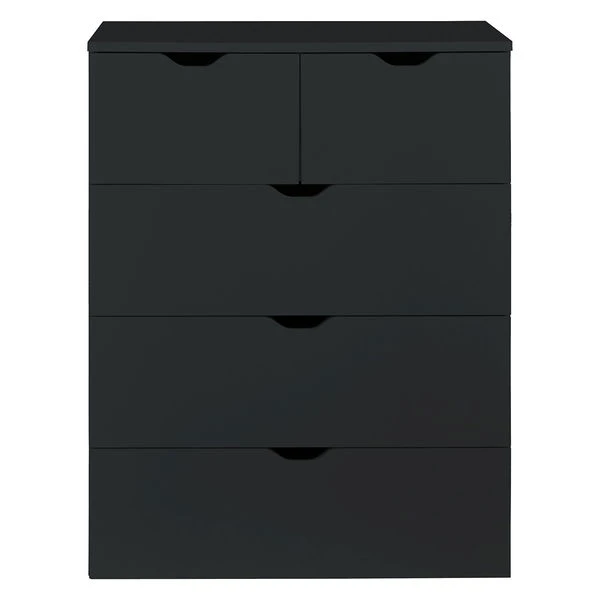 Trendteam Basix Kommode 5 Schubkästen Schwarz 5 Trendteam Basix Kommode 5 Schubkästen Schwarz – Bild 3