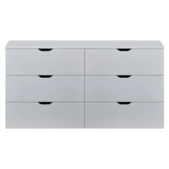Trendteam Basix Kommode 6 Schubkästen Weiß -Babyartikelgeschäft basix ko 1709 034 01 frontal freisteller 20211126