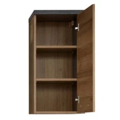Trendteam Bay Hängeschrank Schmal Eiche Riviera / Beton 7 Trendteam Bay Hängeschrank Schmal Eiche Riviera / Beton -Babyartikelgeschäft bay bd 1693 501 28 frontal geoeffnet freisteller