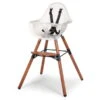 Childhome Evolu 2 Hochstuhl 2 In 1 Natur Dunkel Frosted - Inkl. 5-Punkt-Gurt Und Sicherheitsbügel -Babyartikelgeschäft chevochfr