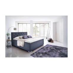 Meise Möbel Chicago Polsterbett Anthrazit 180 X 200 Cm Mit Chromfüßen
