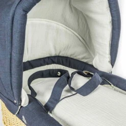 HESBA ClassicKorb Kinderwagen Außen 501 Innen 130 Räder Weiß 30 Cm, Ledergriff Weiß -Babyartikelgeschäft classickorb carrycot detail 04 1