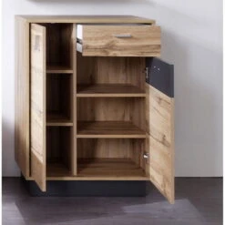 Trendteam Coast Garderoben-Set 4-teilig Wotan Eiche / Grau Melamin 9 Trendteam Coast Garderoben-Set 4-teilig Wotan Eiche / Grau Melamin -Babyartikelgeschäft coast gd 1747 867 83 frontal geoeffnet 2