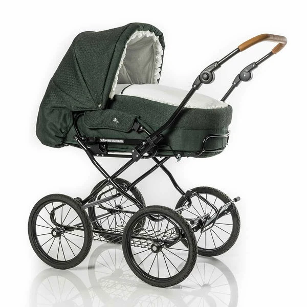 HESBA Condor Light Kinderwagen Außen 685 Innen 130 Black Edition - Räder Schwarz 30 Cm, Ledergriff Hellbraun 3 HESBA Condor Light Kinderwagen Außen 685 Innen 130 Black Edition - Räder Schwarz 30 Cm, Ledergriff Hellbraun